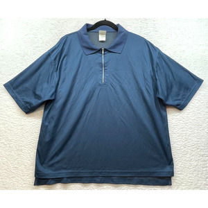 REI Shirt Mens Blue Extra Large Polo Zip Pullover Casual Outdoors Preppy Golf